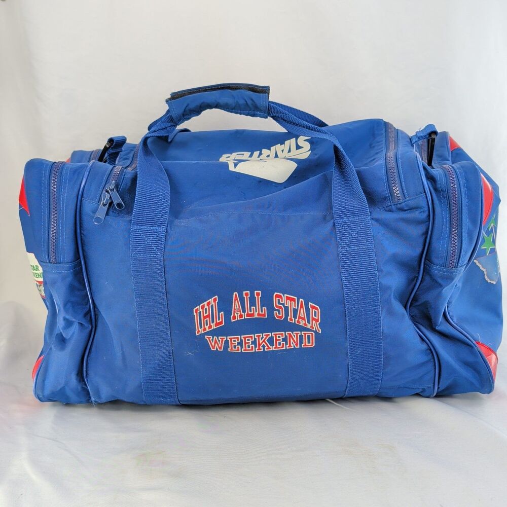 Vintage 1996 IHL All Star Weekend Starter Duffel Bag Houston Aeros Hockey Rare